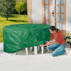 Abdeckhaube für Tisch + 4 Gartenstühle