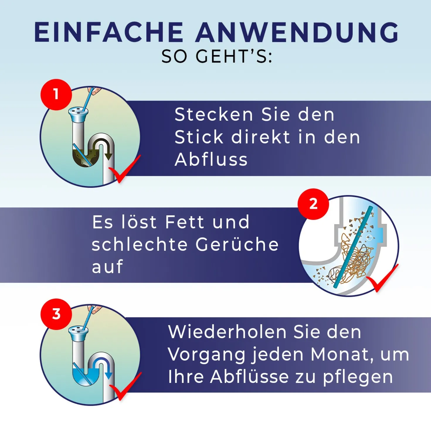 Abfluss-Sticks "Lavendel", 12er-Set Clarsen