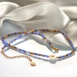 Achat-Kette mit Barockperle