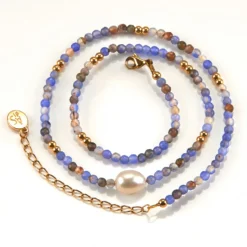 Achat-Kette mit Barockperle