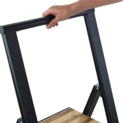 Alu-Design Klapptrittleiter 2-stufig Schwarz WENKO