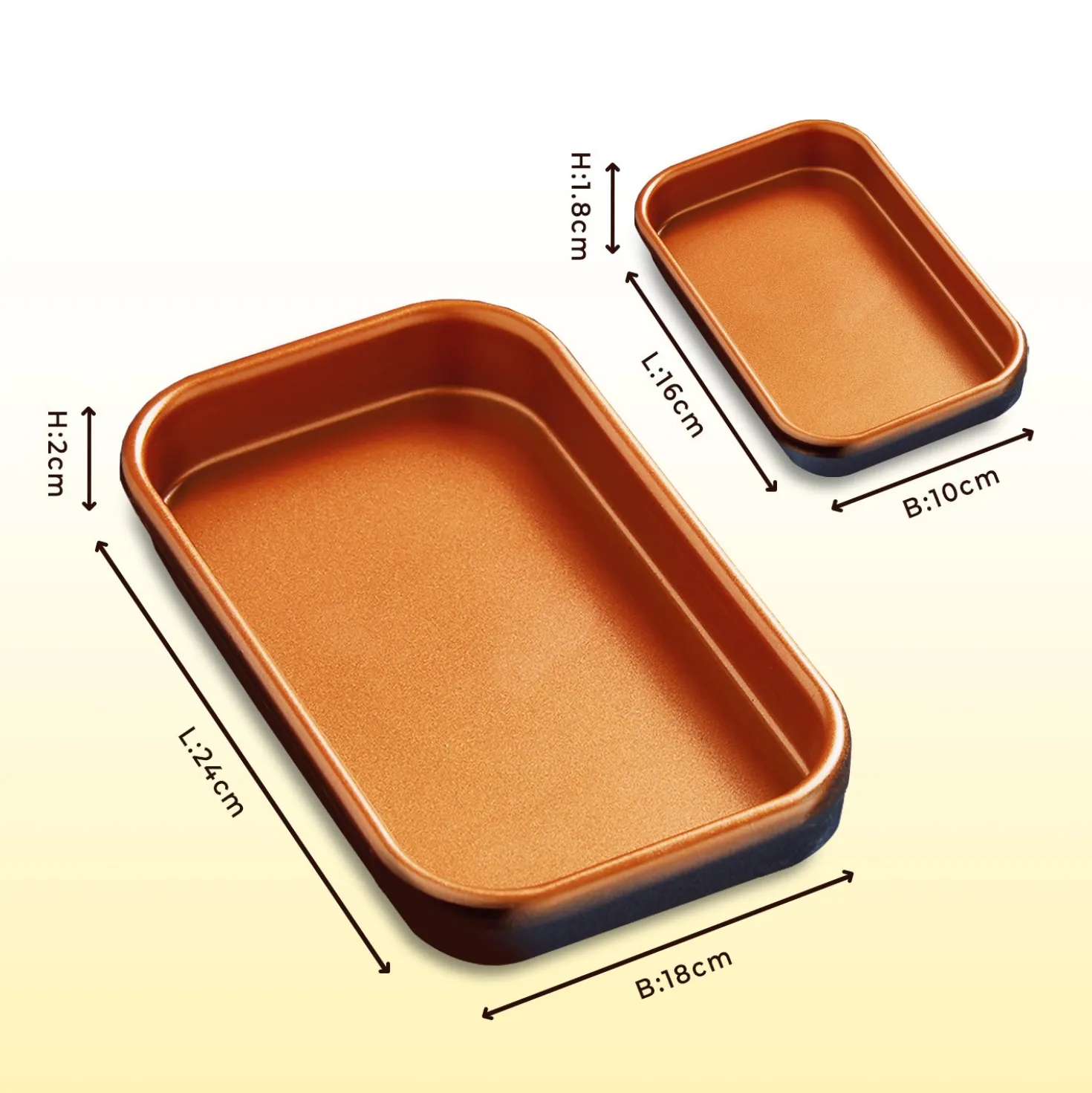 Antihaft Mini-Backformen 3er-Set