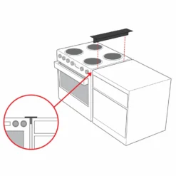 Arbeitsplatten-Lückenfüller schwarz 2er-Set