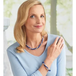 Armband blau-silberfarben