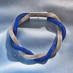 Armband blau-silberfarben