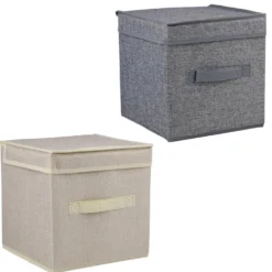 Aufbewahrungsboxen aus Filz faltbar 2er-Set