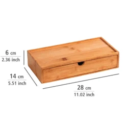 Aufbewahrungsbox „Terra“ mit Schublade, Bambus WENKO