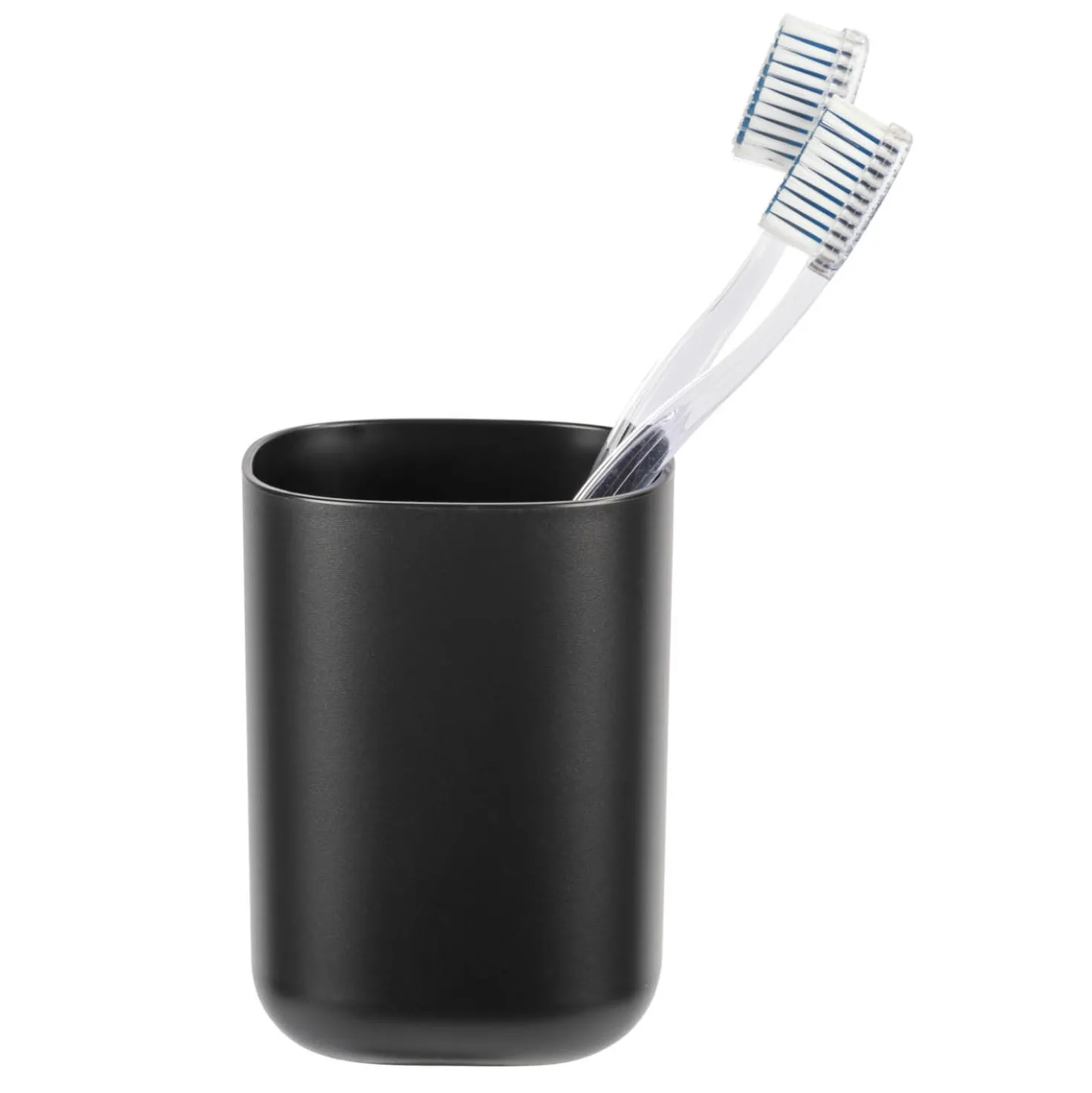 Bad-Accessoire Set „Davos“, 4-tlg., schwarz mit Treteimer WENKO