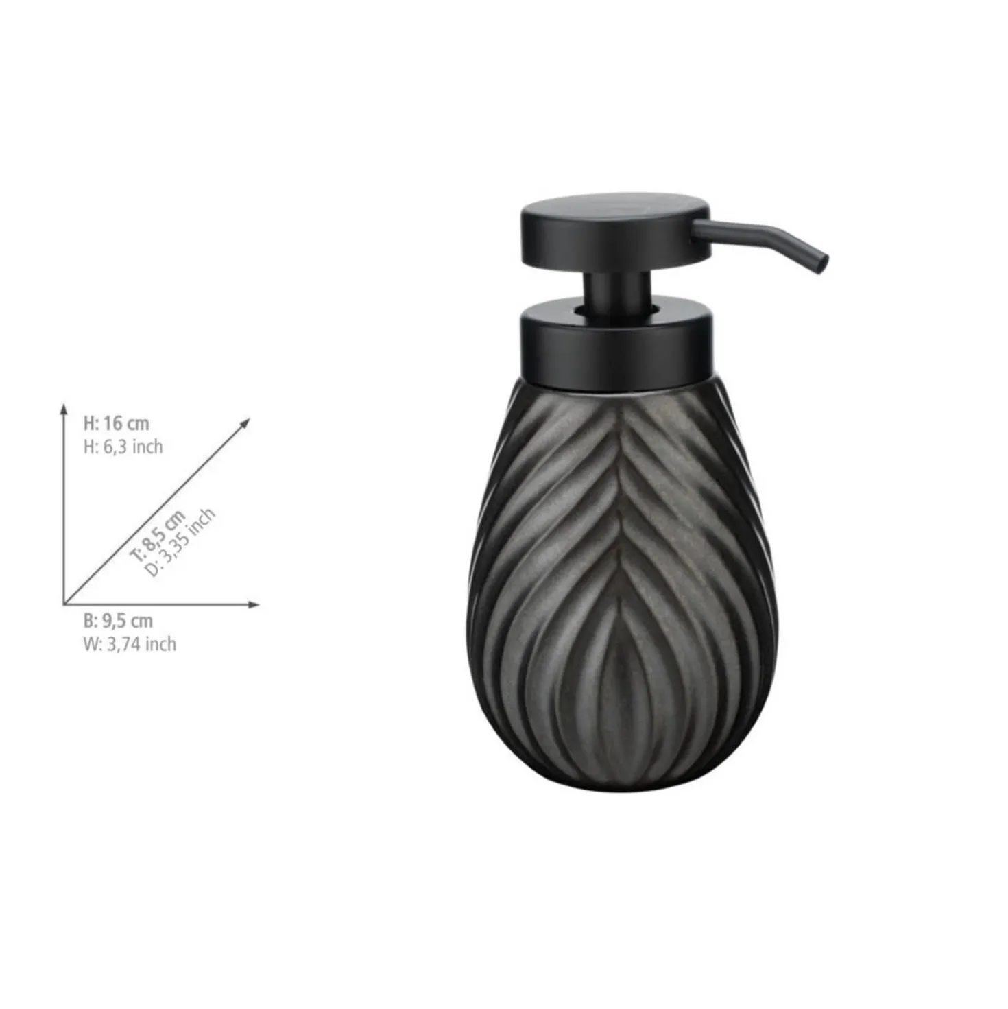 Bad-Accessoire Set „Idro“, 2-tlg., anthrazit WENKO