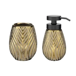 Bad-Accessoire Set „Idro“, 2-tlg., gold WENKO