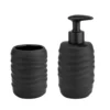 Bad-Accessoire Set „Illana“, 2-tlg., schwarz, Soft-Touch Keramik WENKO