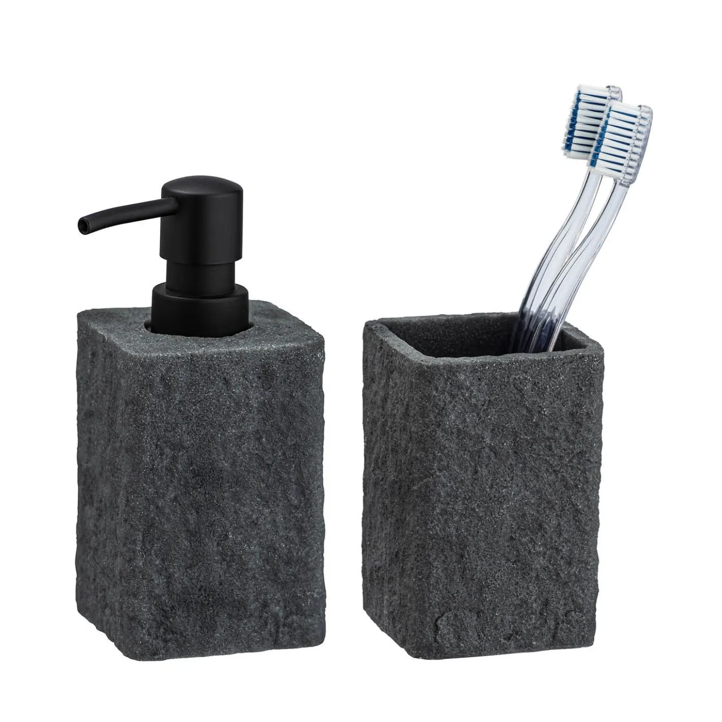 Bad-Accessoire Set „Villata“, 2-tlg., grau WENKO