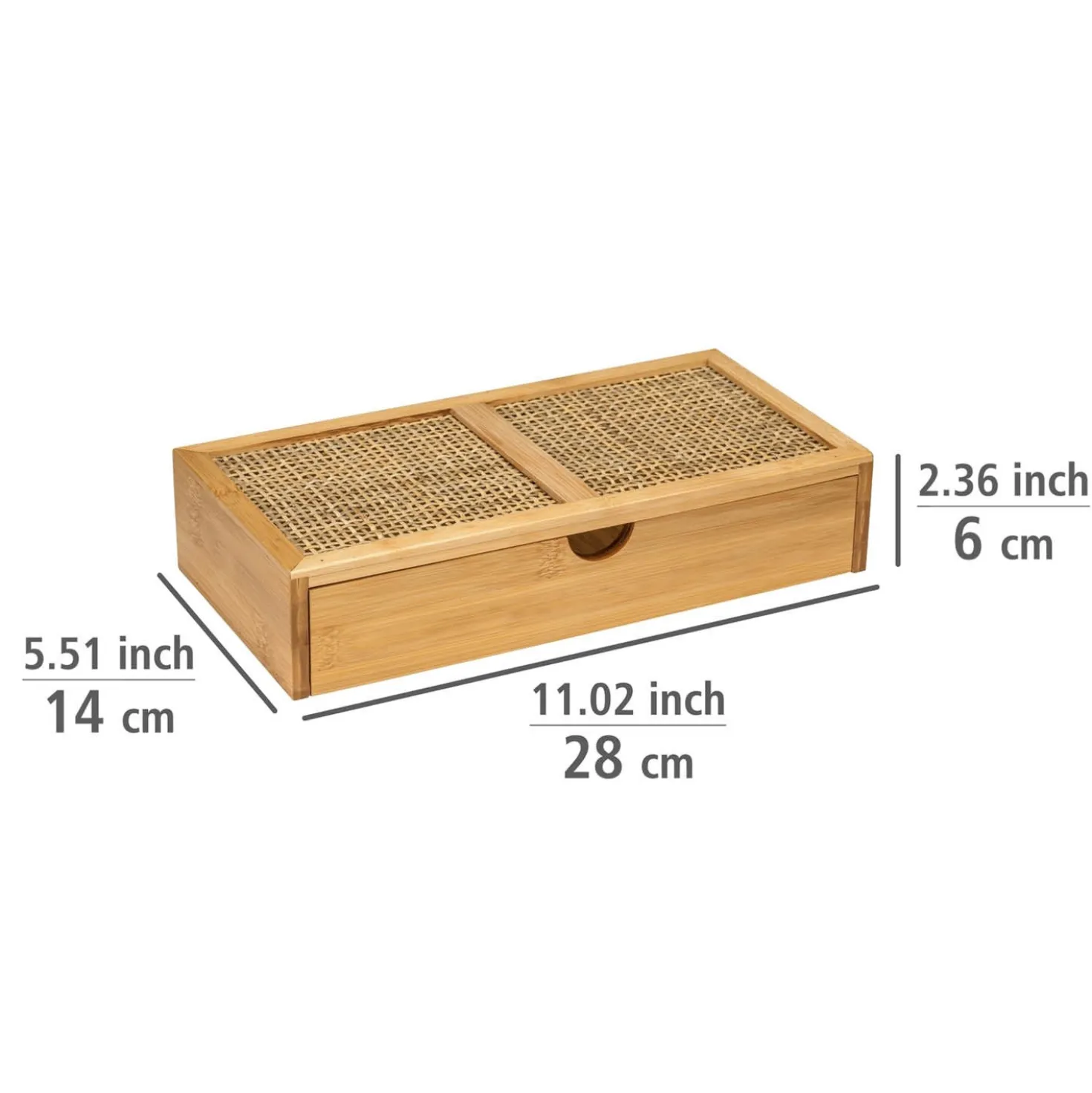 Badbox „Allegre“ mit Schublade, Bambus/Rattan WENKO