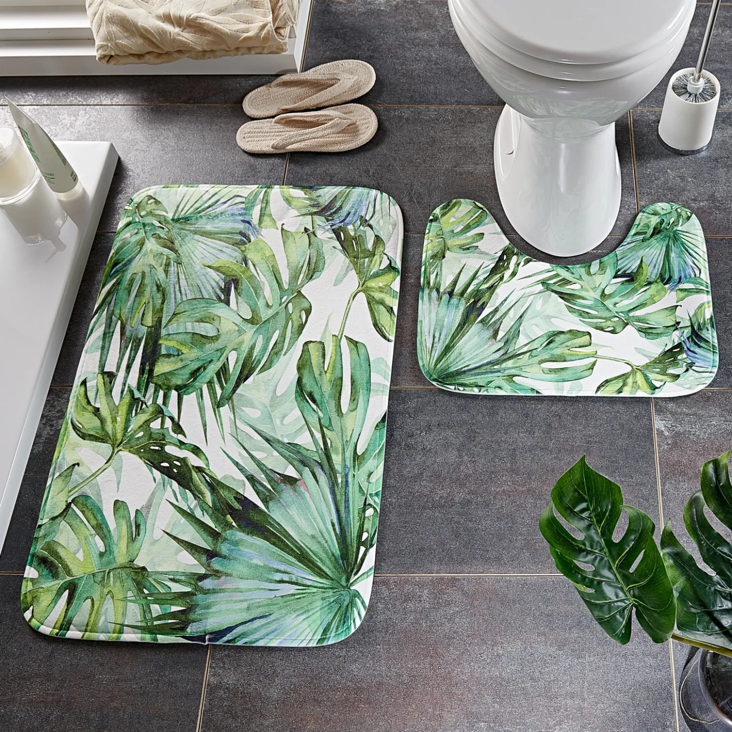 Badematten "Palmblätter" 2er-Set
