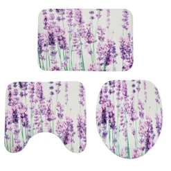 Badezimmer-Set "Lavendel" 3-tlg.