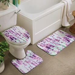 Badezimmer-Set "Lavendel" 3-tlg.