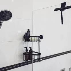 Badezimmerwischer „Mola“ Silikon Schwarz WENKO