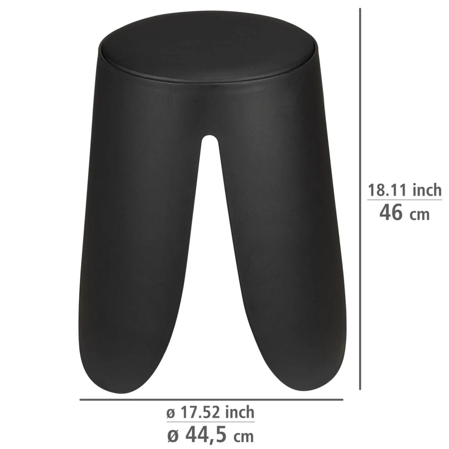 Badhocker Comiso Schwarz matt WENKO