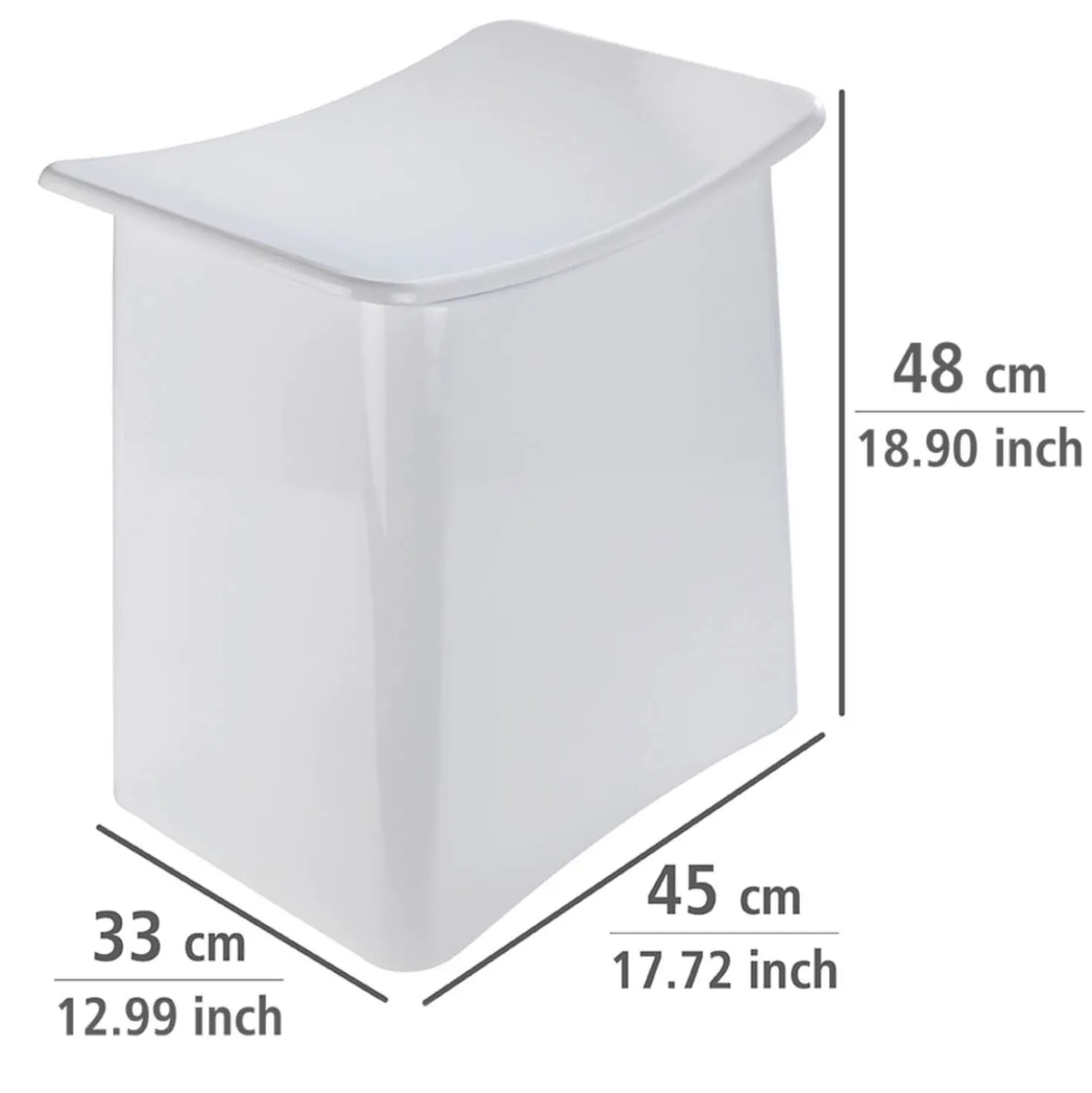 Badhocker Wing 2-in-1 Weiß WENKO