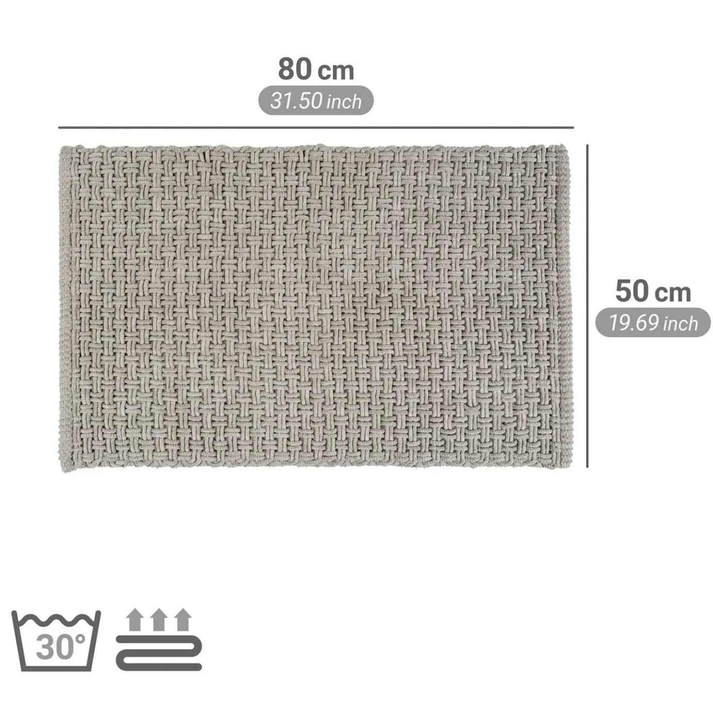 Badteppich Ecoli grau WENKO