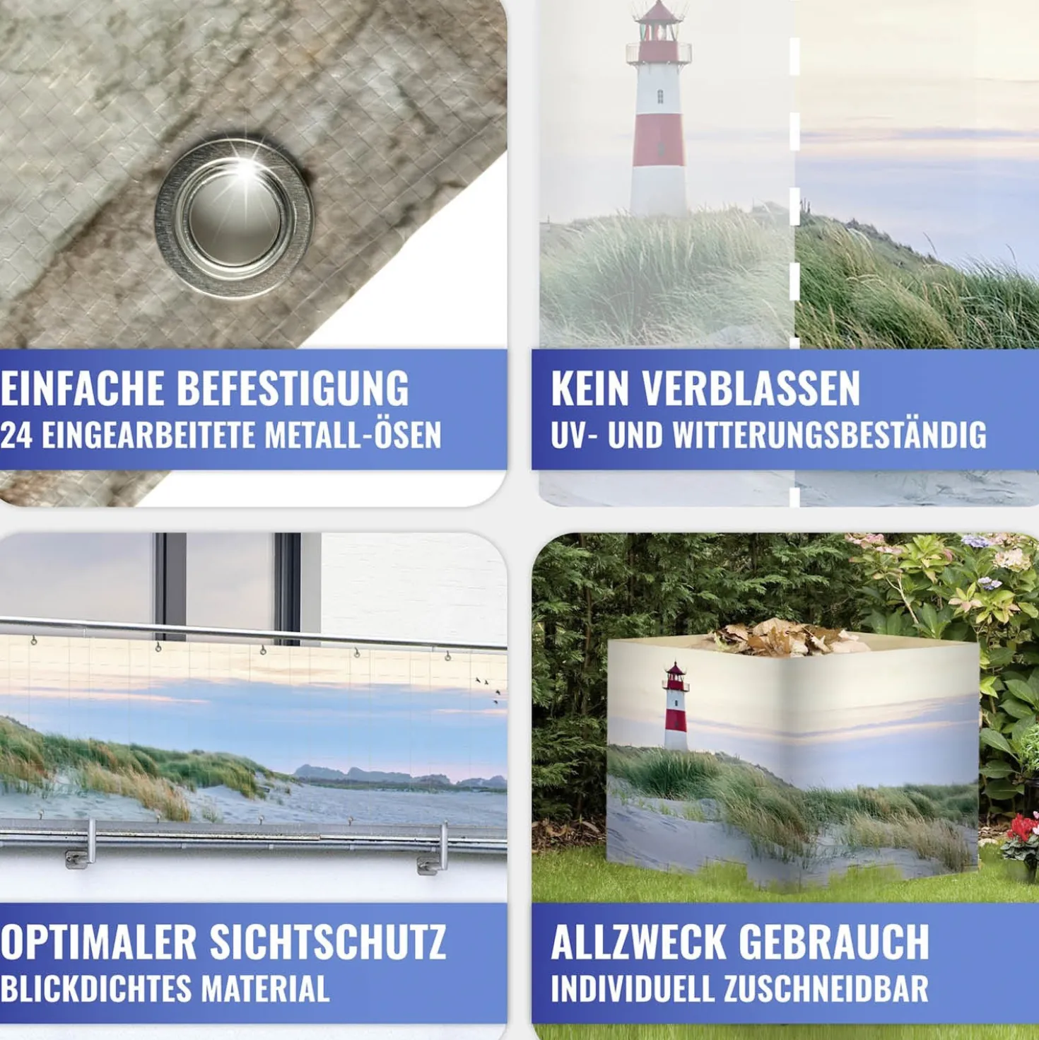 Balkon-Sichtschutz Nordseeküste MAXIMEX