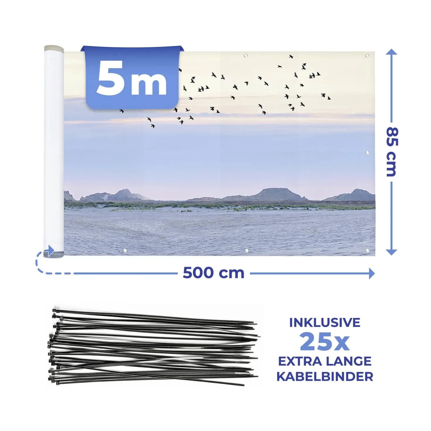 Balkon-Sichtschutz Nordseeküste MAXIMEX