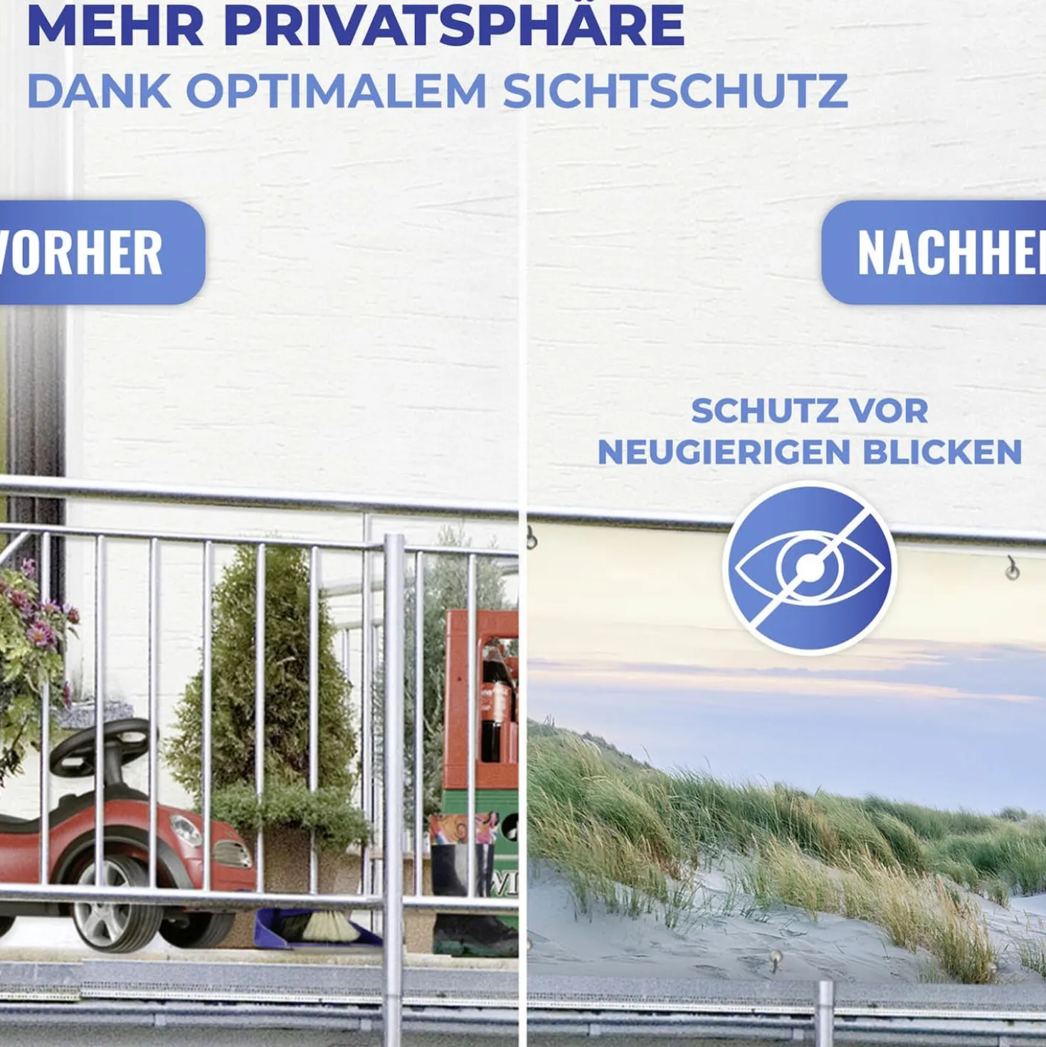 Balkon-Sichtschutz Nordseeküste MAXIMEX