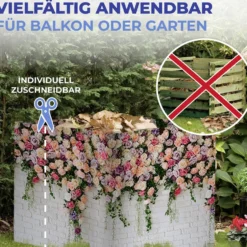 Balkon-Sichtschutz Rosen 5 m MAXIMEX