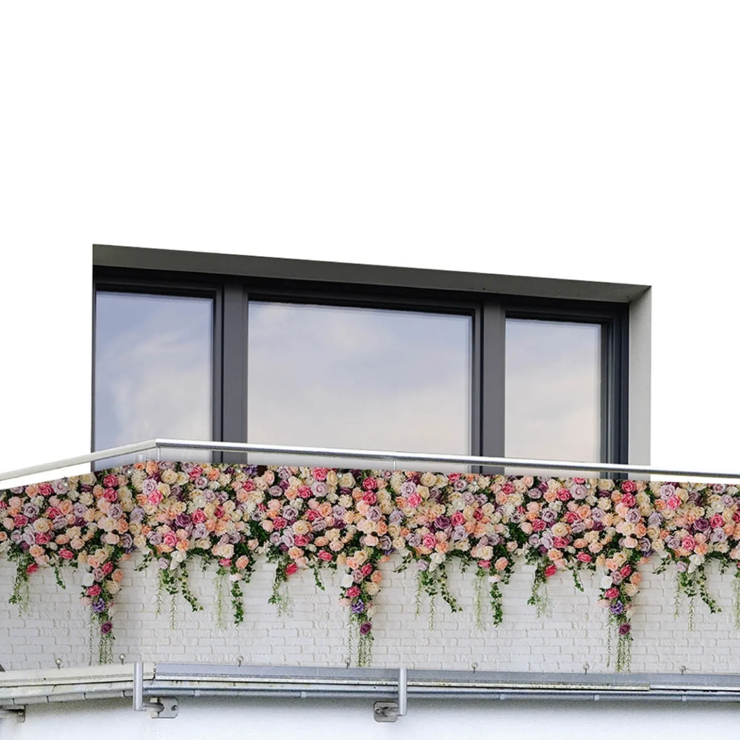 Balkon-Sichtschutz Rosen 5 m MAXIMEX