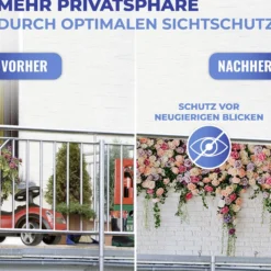 Balkon-Sichtschutz Rosen 5 m MAXIMEX