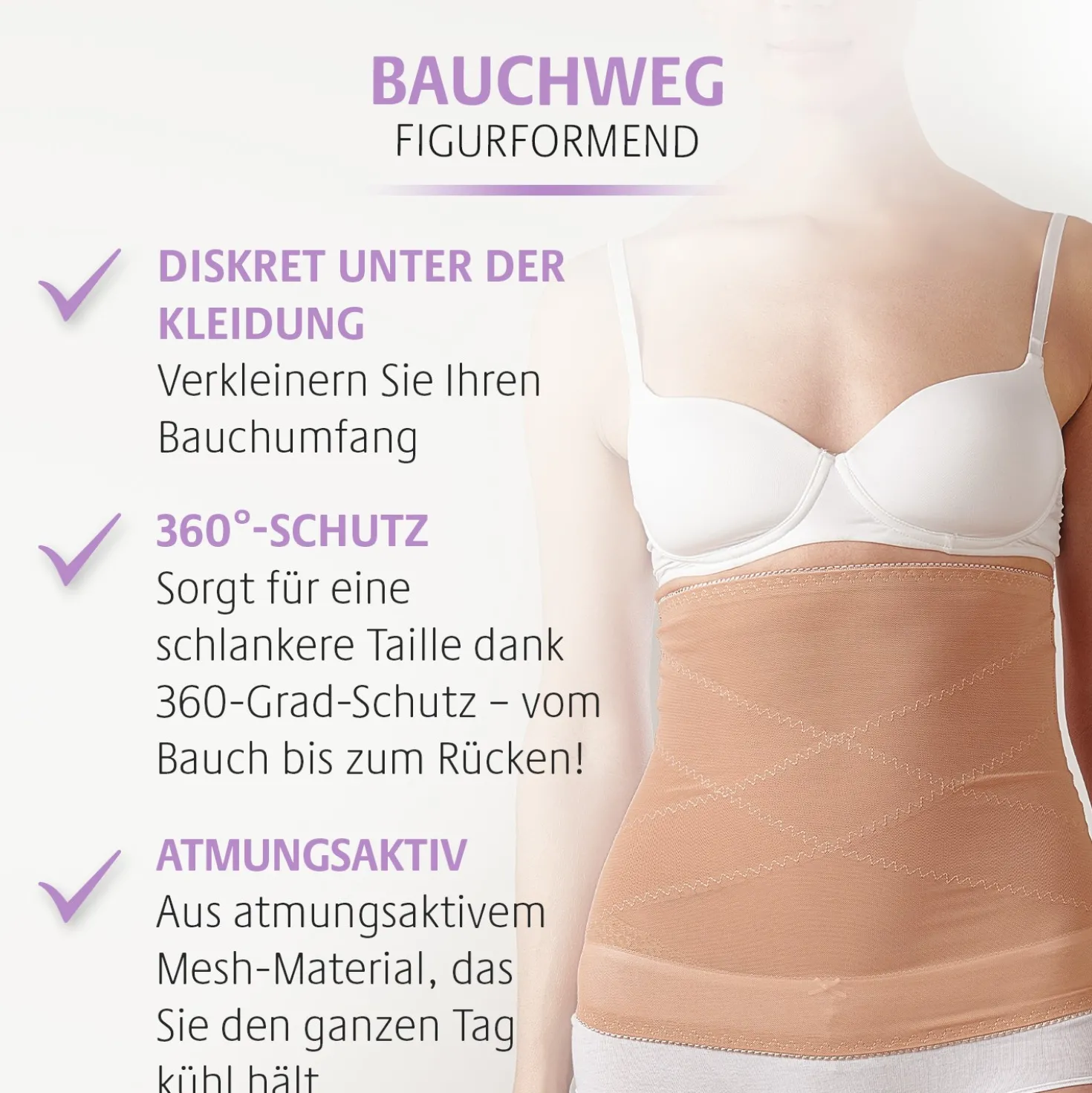 Bauchweg Shapewear Taillenshaper hautfarben Java