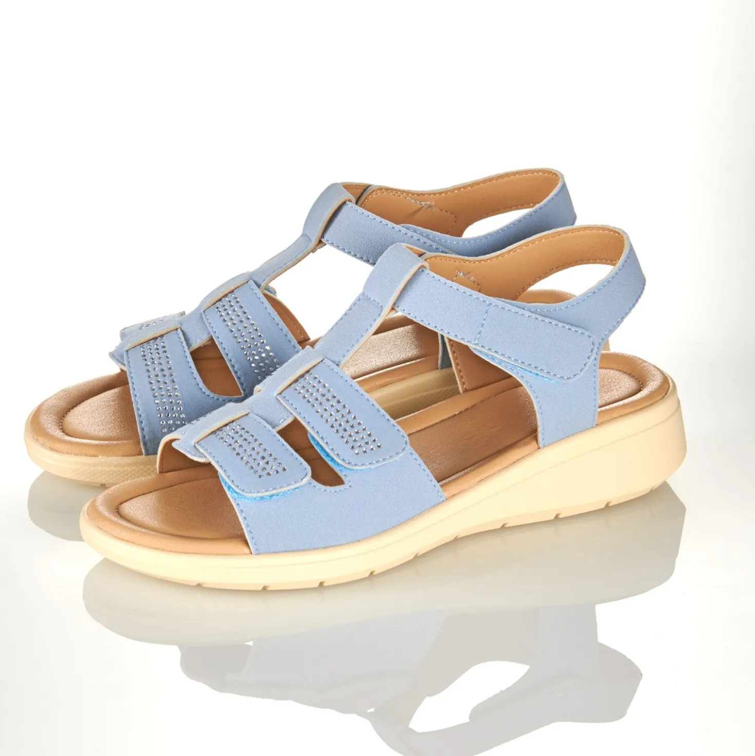 Bequem-Sandale "Angie" hellblau