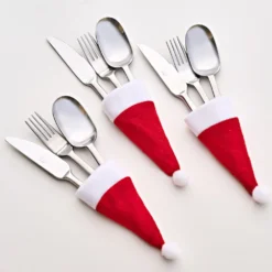 Besteckhalter "Weihnachtsmützen", 6er-Set