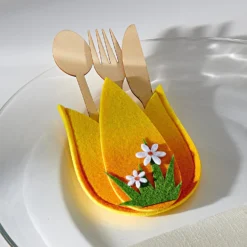 Bestecktasche "Tulpe" gelb