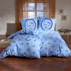 Bettwäsche "Fische" hellblau, 2-tlg.