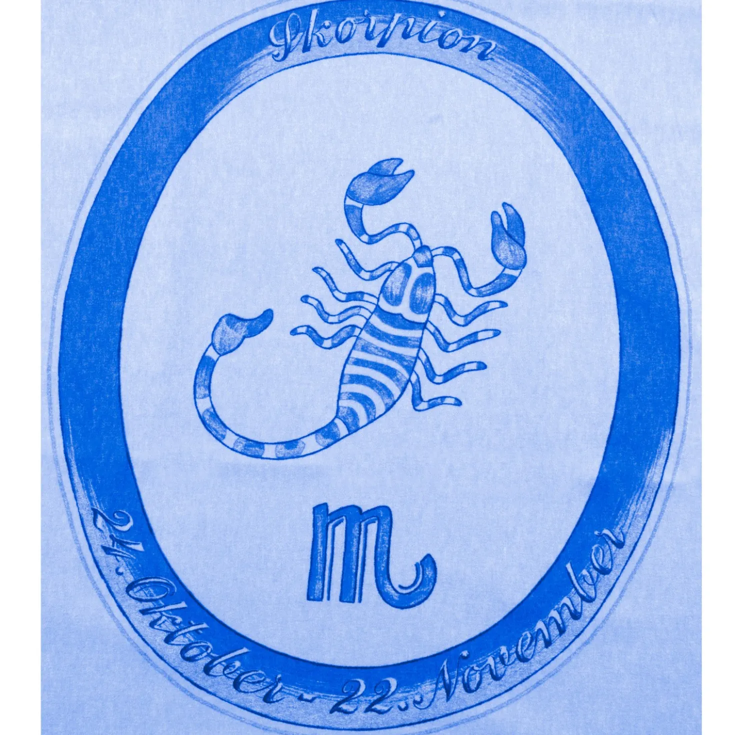 Bettwäsche "Skorpion" hellblau, 2-tlg.