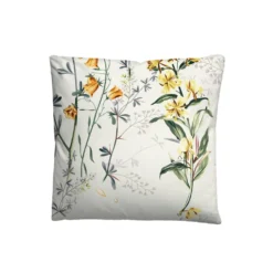biberna Baumwoll-Satin Bettwäsche Blumen perlmutt, 1x 155x220 cm + 1x 80x80 cm