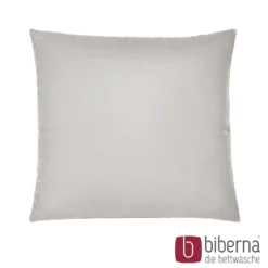 biberna Feinjersey-Kopfkissenbezug Doppelpack sturmgrau, 2x 80x80 cm