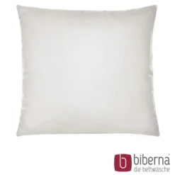biberna Feinjersey-Kopfkissenbezug Doppelpack grau, 2x 80x80 cm