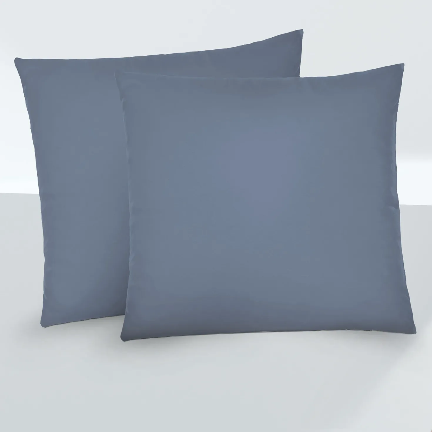 biberna Feinjersey-Kopfkissenbezug Doppelpack blau, 2x 80x80 cm