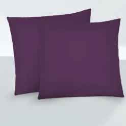 biberna Feinjersey-Kopfkissenbezug Doppelpack dunkel violett, 2x 80x80 cm