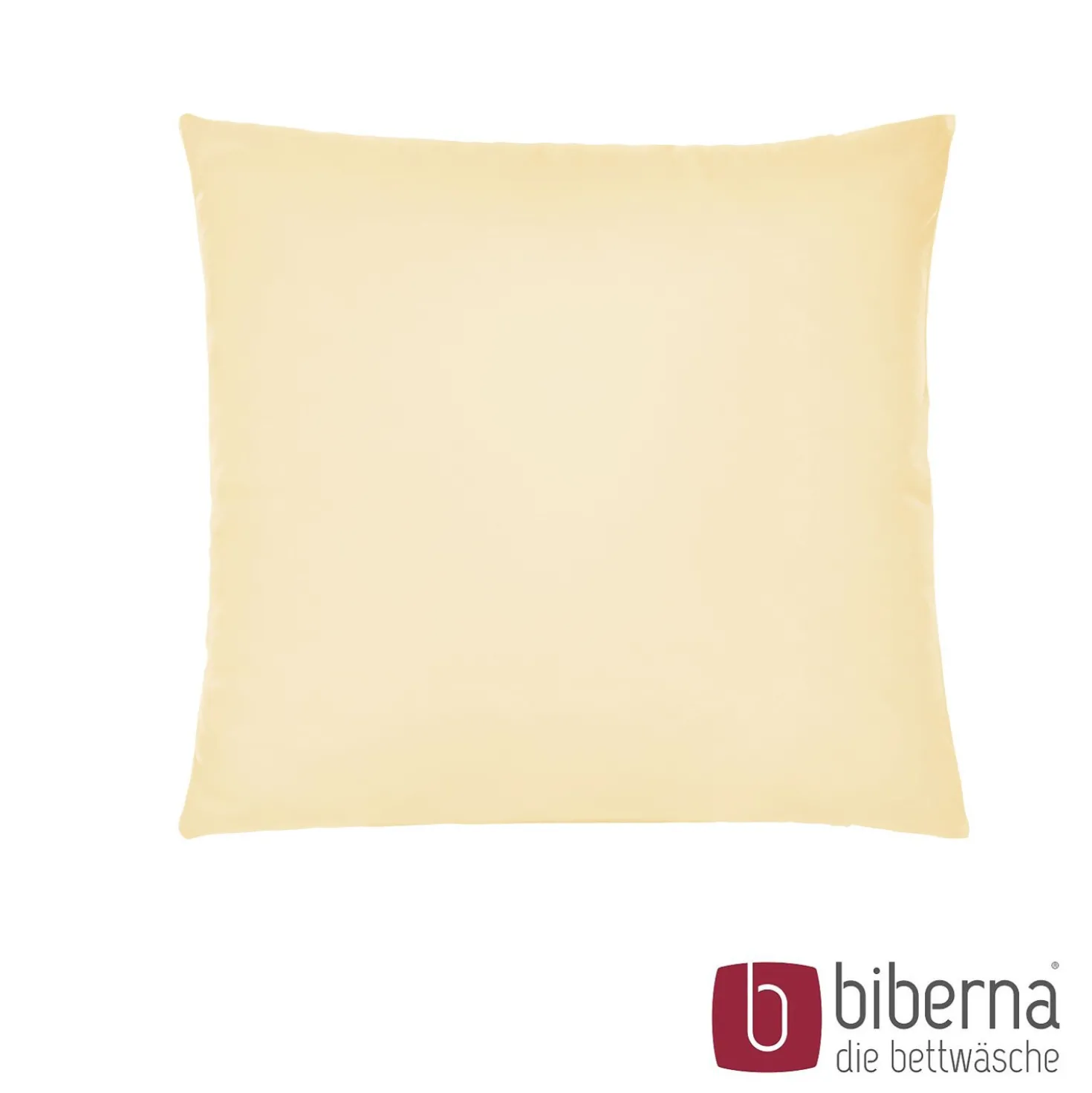 biberna Feinjersey-Kopfkissenbezug Doppelpack gelb, 2x 80x80 cm