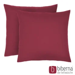 biberna Feinjersey-Kopfkissenbezug Doppelpack rost, 2x 80x80 cm