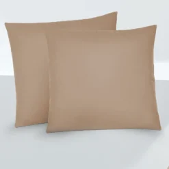 biberna Feinjersey-Kopfkissenbezug Doppelpack macchiato, 2x 80x80 cm