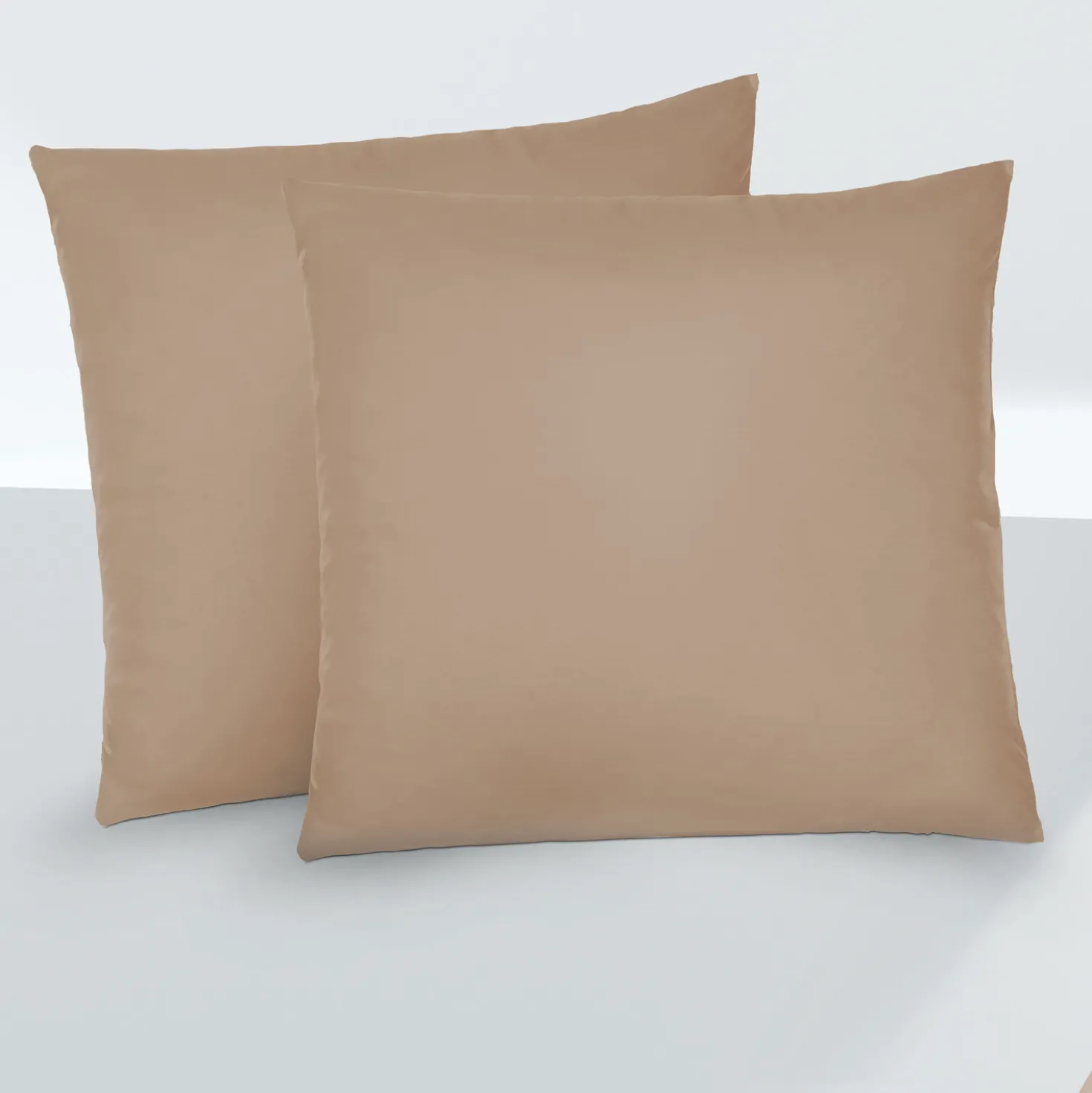 biberna Feinjersey-Kopfkissenbezug Doppelpack macchiato, 2x 80x80 cm