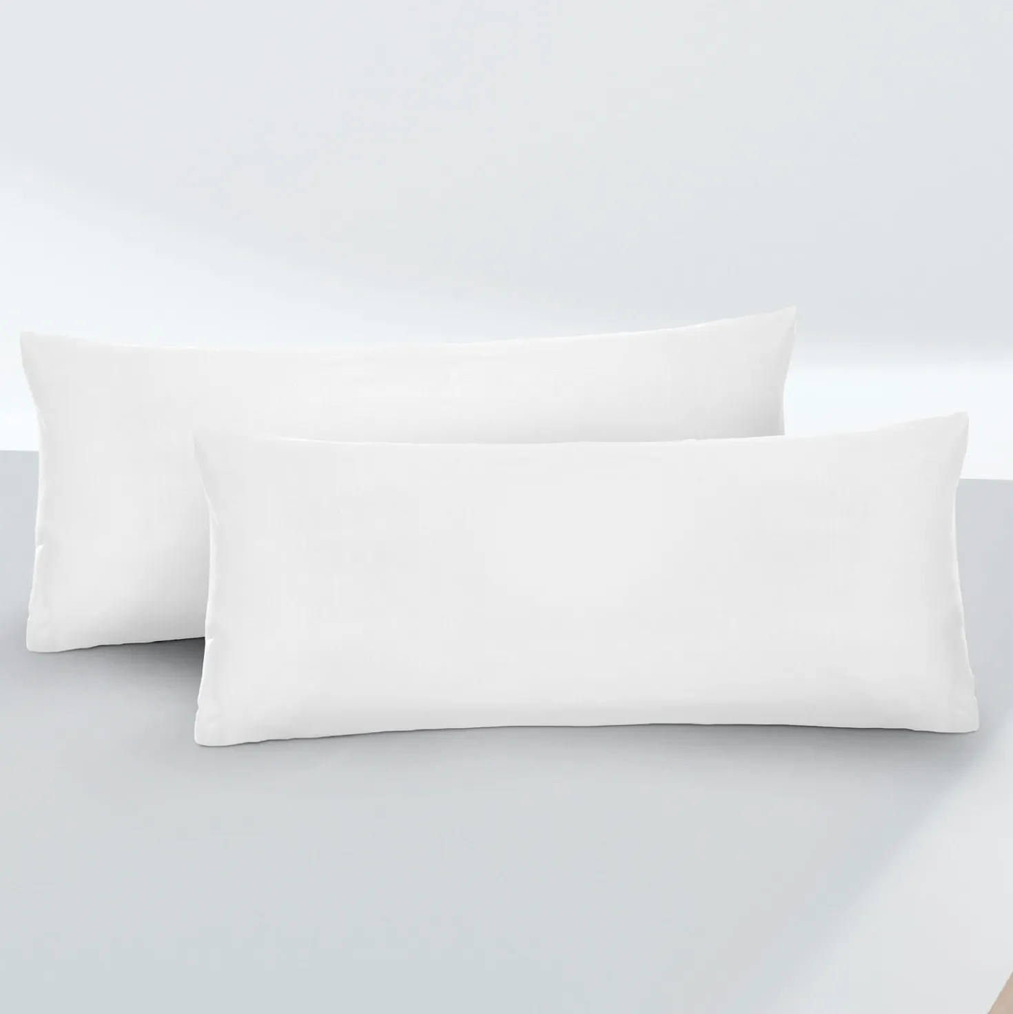 biberna Feinjersey-Kopfkissenbezug Doppelpack weiss, 2x 40x80 cm