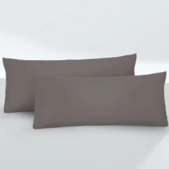 biberna Feinjersey-Kopfkissenbezug Doppelpack silber/grau, 2x 40x80 cm