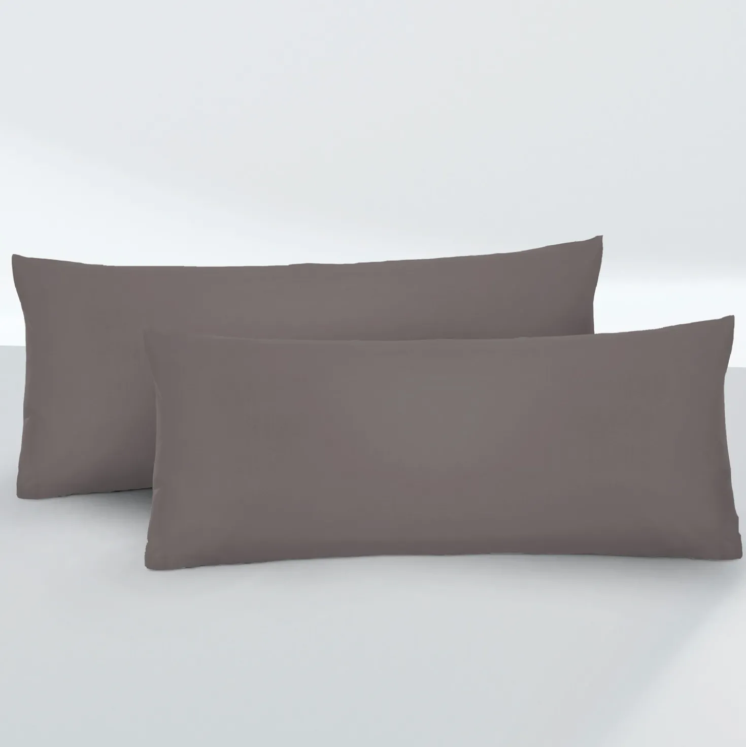biberna Feinjersey-Kopfkissenbezug Doppelpack silber/grau, 2x 40x80 cm