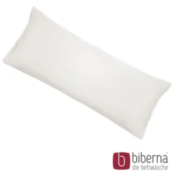 biberna Feinjersey-Kopfkissenbezug Doppelpack grau, 2x 40x80 cm