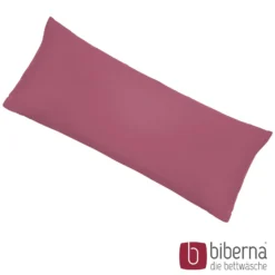 biberna Feinjersey-Kopfkissenbezug Doppelpack brombeer, 2x 40x80 cm